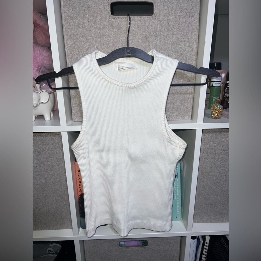 Oak and Fort white tank top